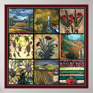 Poster Collage toscan riche