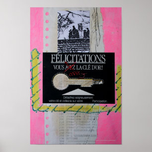 Poster Collages Bruyants Artiste's Book Congrats Key P