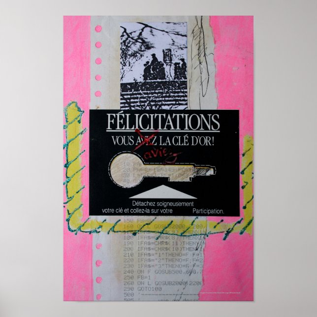 Poster Collages Bruyants Artiste's Book Congrats Key P (Devant)