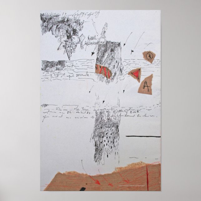 Poster Collages Bruyants Livre de l'artiste 10e page Post (Devant)