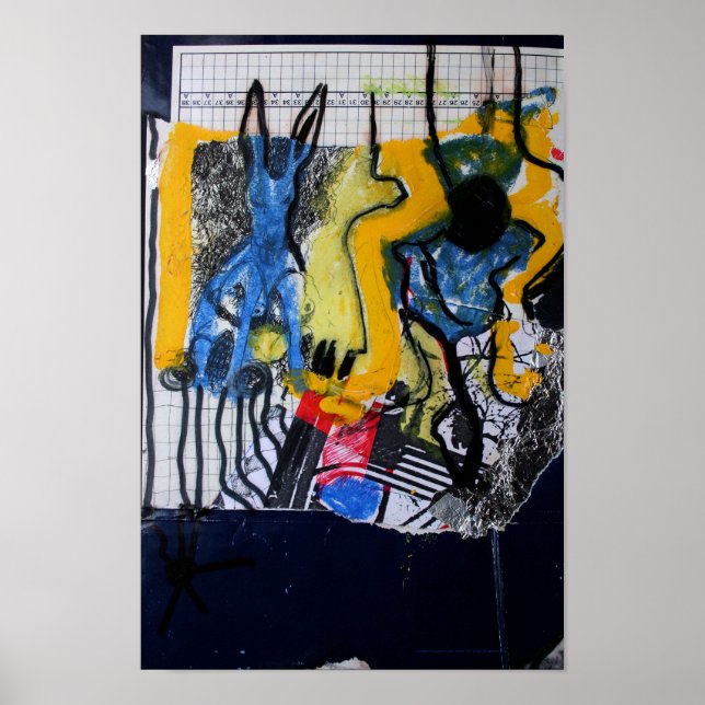Poster Collages Bruyants Livre de l'artiste 16e page Post (Devant)