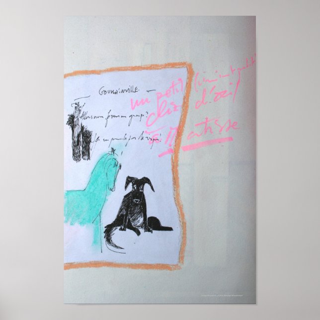 Poster Collages Bruyants Livre de l'artiste Cheval et Chi (Devant)
