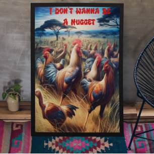 Poster Collecte de plumes : Chickens Roam Libre