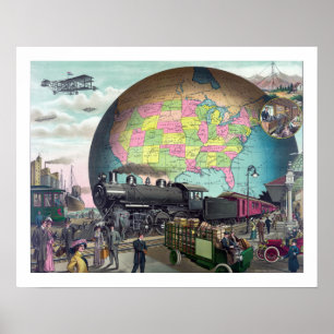 Poster Collecte de transport vintage