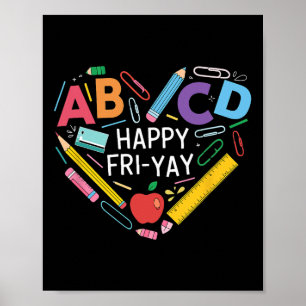 Poster Collection Amusante de Retour à l'École Joyeux Ven