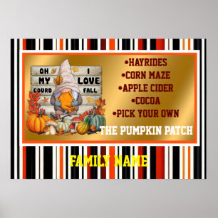 Poster Collection d'automne populaire Thanksgiving