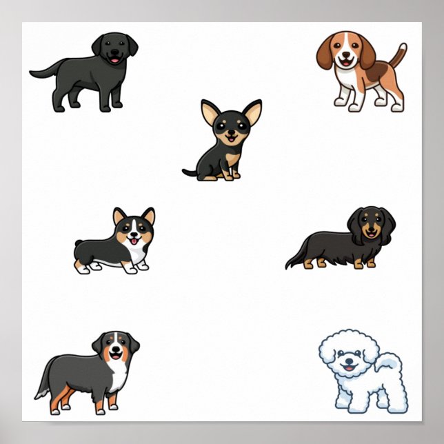 Poster Collection de chiens (Devant)