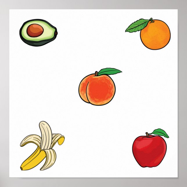 Poster Collection de fruits (Devant)