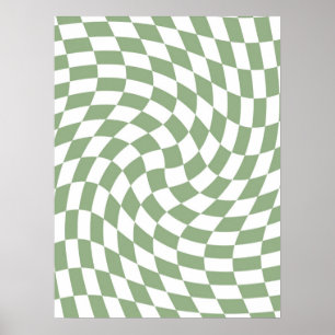 Poster Collection de mariage Vert Sauge à carreaux vérifi