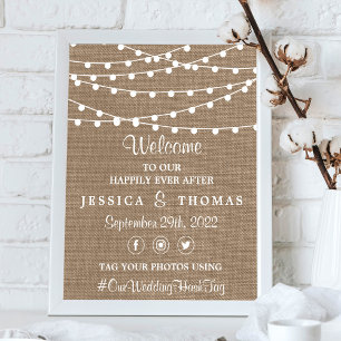 Poster Collection de Mariages Rustic Burlap