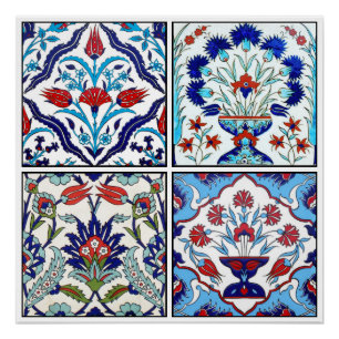 Poster collection de tuiles turques