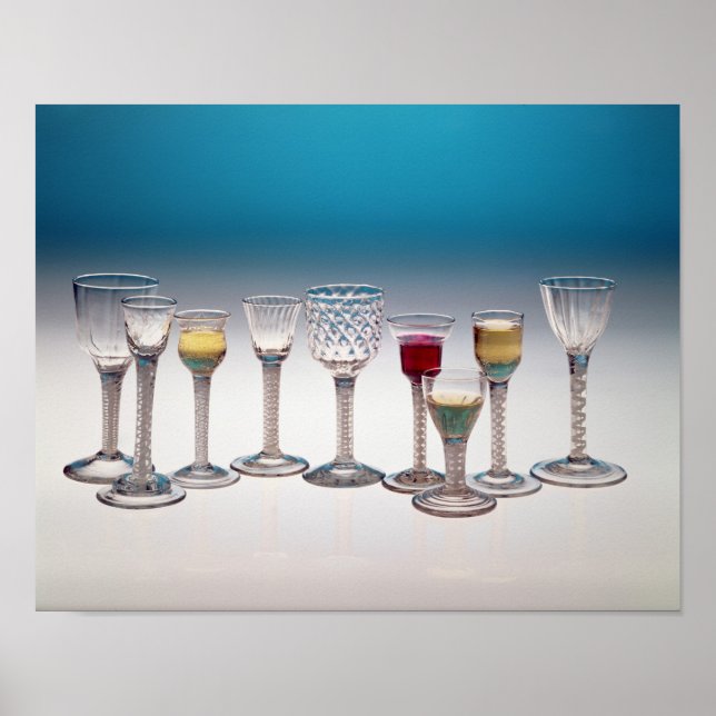Poster Collection de verres à vin, c.1755-60 (Devant)