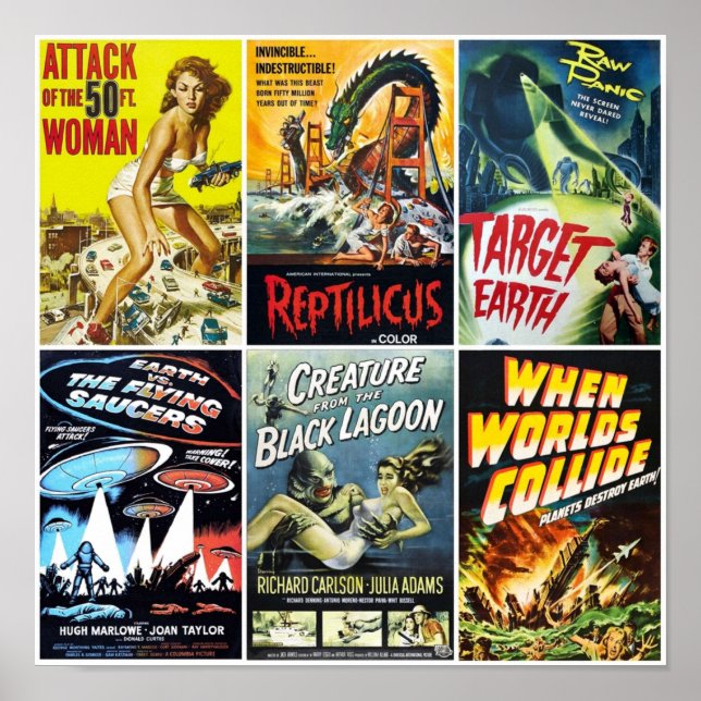 Poster Collection d'oeuvres d'art cinématographique SciFi (Devant)