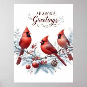 Poster Collection Festive de cartes de Noël pour Gre de V