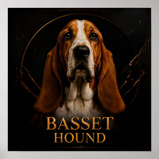 Poster Collection Héritage Classique Basset Hound