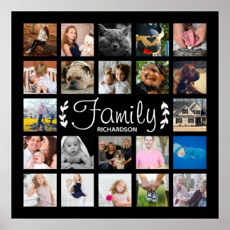Poster Collection photo familiale moderne 22 Laurels