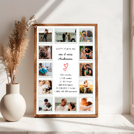 Poster Collection photo personnalisée du 60e anniversaire