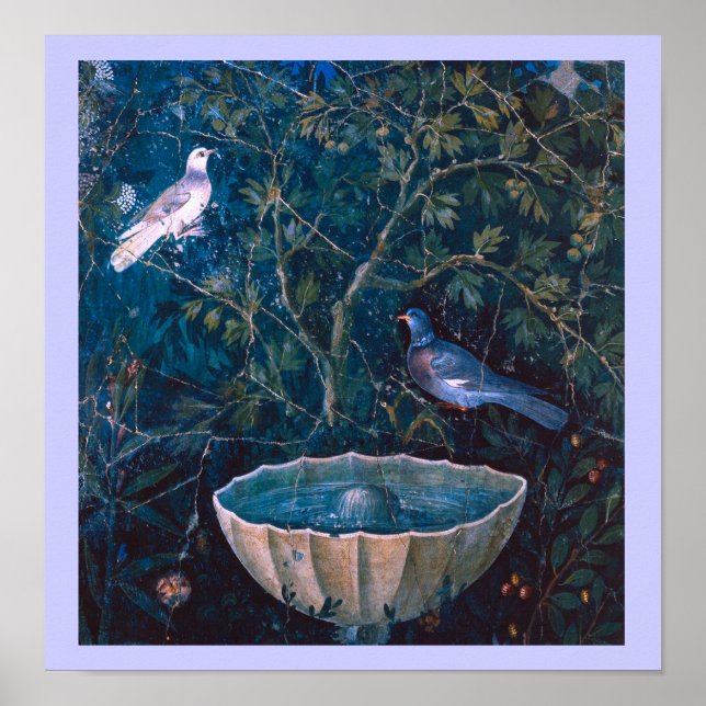 POSTER COLLECTION POMPEII / CHÈQUES DANS LE JARDIN (Devant)