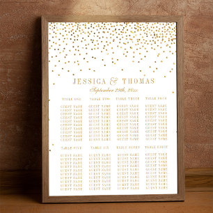 Poster Collection Vintage de Mariage Glam Gold Confetti