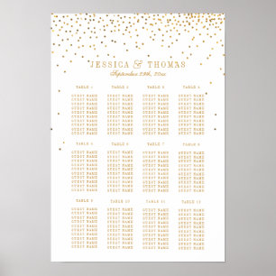 Poster Collection Vintage de Mariage Glam Gold Confetti