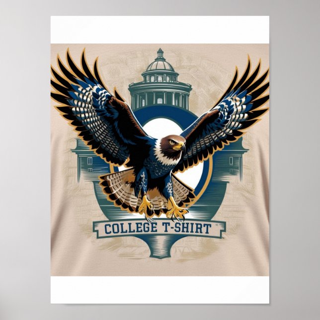 Poster College : Logo Hawk (Devant)