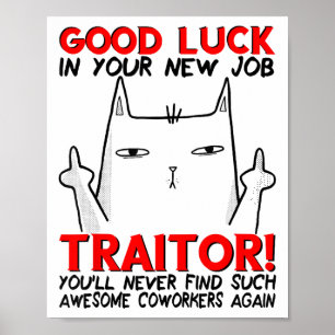 Poster Collègue qui part, qui démissionne, changement d'e