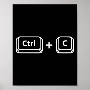 Poster Coller Ctrl C Ctrl V Papa Son Heureux Père39s Jour