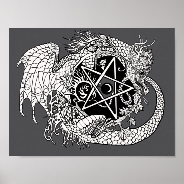Poster Collez votre propre dragon Pentacle (Devant)