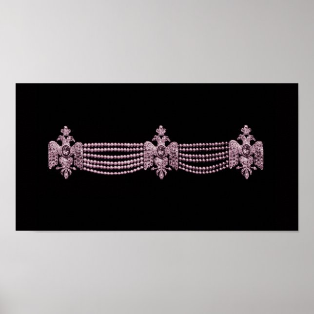 Poster Collier rose Cartierr ~ Imprimer l'affiche (Devant)