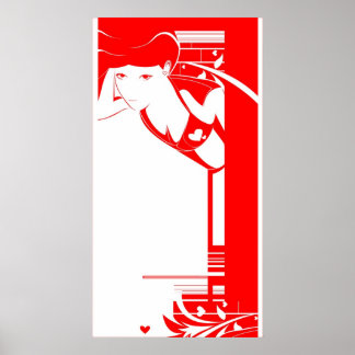 Poster collier rouge