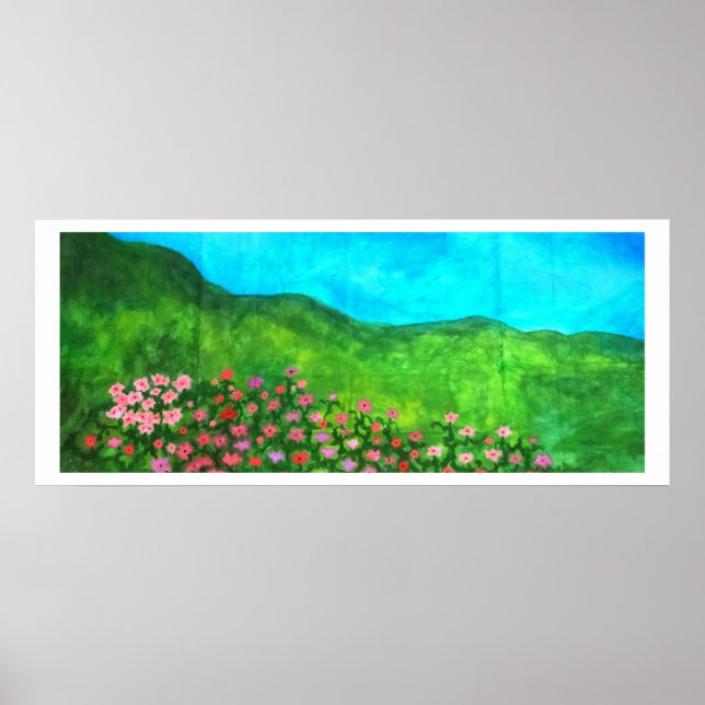 Poster Colline des fleurs (Devant)