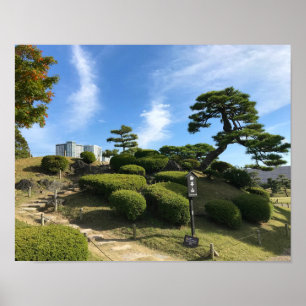 Poster Colline du jardin japonais