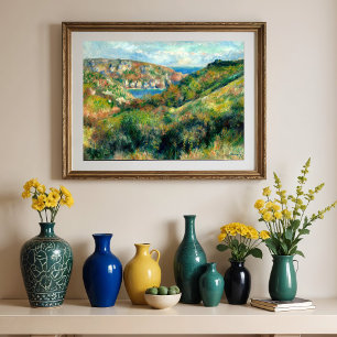 Poster Collines autour de la baie de Moulin Huet, Renoir