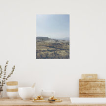 Collines de l'Oregon peintes de couleur douce vint