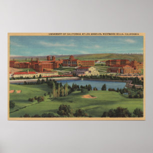 Poster Collines de Westwood, CA - vue de campus
