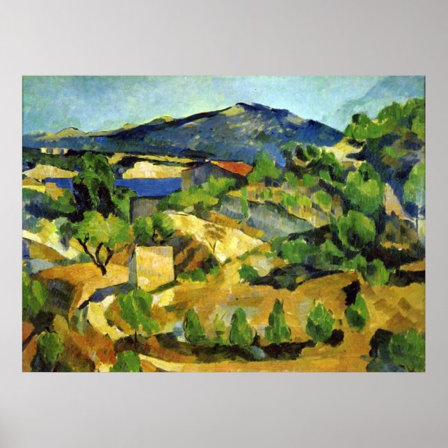 Poster Collines en Provence - Paul Cezanne (Devant)