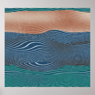 Poster Collines naturelles : motif sans soudure.