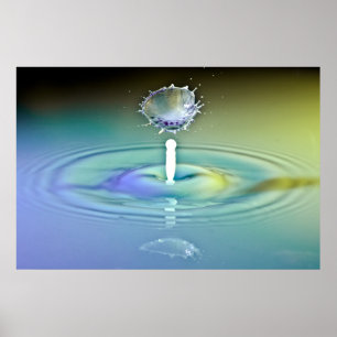 Poster Collision goutte d'eau