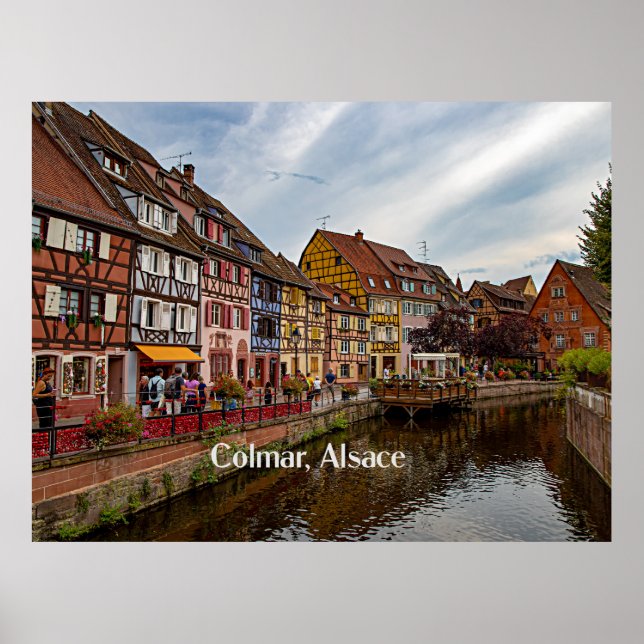 Poster Colmar, Alsace, France Photo pittoresque (Devant)