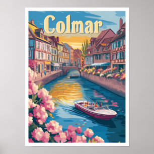 Poster Colmar France Vintage voyage d'art