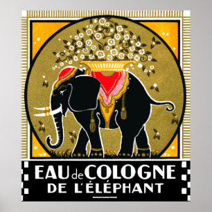 Poster Cologne 1925 De L'Elephant