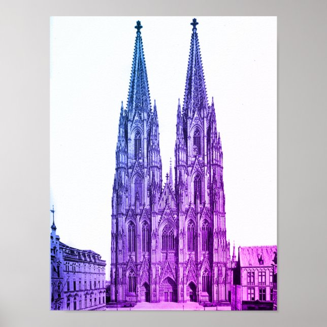 Poster Cologne cathédrale 1911 - Cathédrale de Cologne (Devant)
