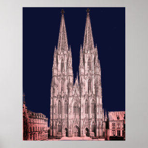 Poster Cologne cathédrale Cathédrale Cologne Cologne Colo