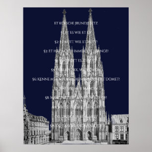 Poster Cologne Dome Cologne Constitution de Cologne