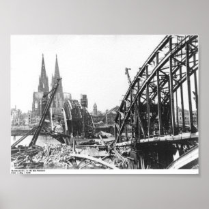 Poster Cologne Hohenzollern bridges - Hohenzollernbrücke