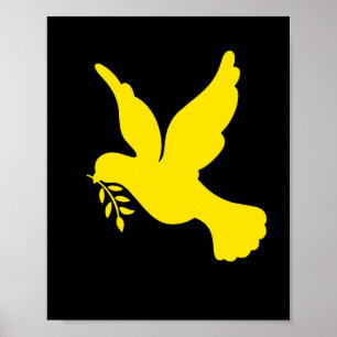 Poster Colombe de la paix en Ukraine Priez pour le drapea
