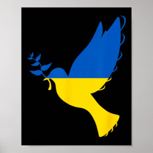 Poster Colombe de la paix en Ukraine. Soutenez l'Ukraine.