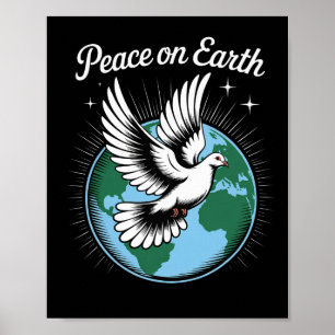 Poster Colombe et globe de la foi Paix sur Terre Noël Spi