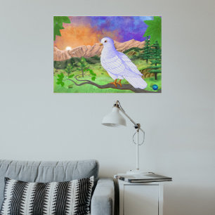 Poster Colombe   Magnifique Paysage Vibrant