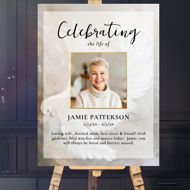 Poster Colombe paisible Célébration de la vie Photo, Funé (Créateur téléchargé)